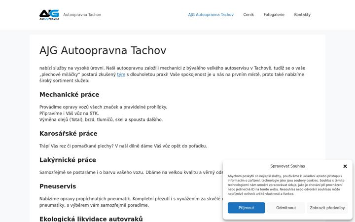 Screenshot von ajg-autoopravna.cz