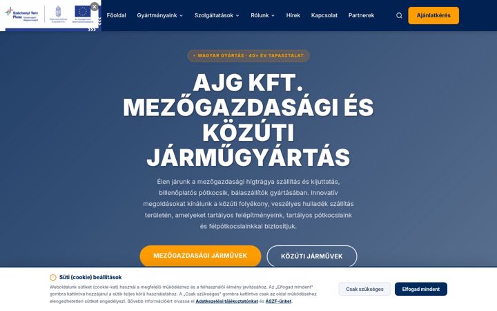 Screenshot of ajgkft.hu