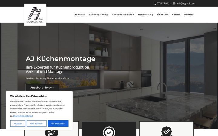 Screenshot of ajgmbh.ch