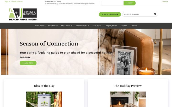 Screenshot of ajgraphicsandpromos.com