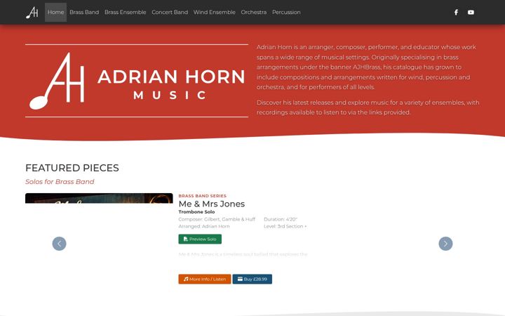 Screenshot of ajhbrass.co.uk