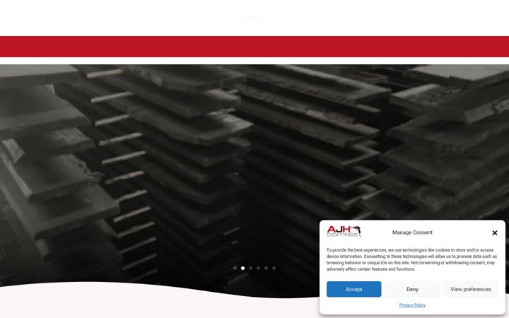 Screenshot of ajhcoatings.co.uk