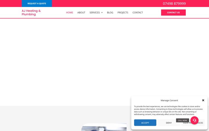 Screenshot of ajheatingandplumbing.com