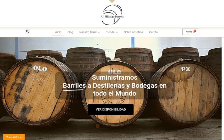 Screenshot of ajhidalgobarrels.com