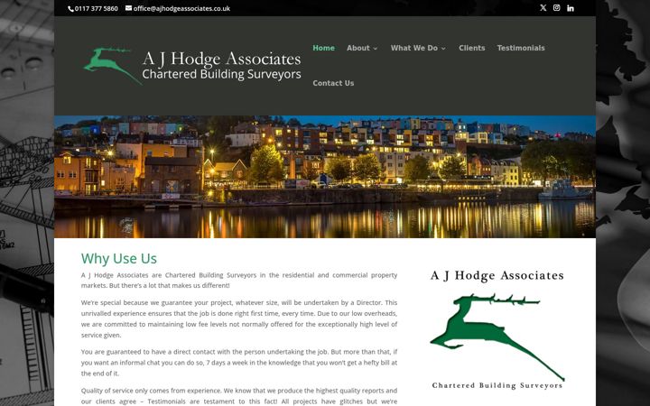 Screenshot of ajhodgeassociates.co.uk