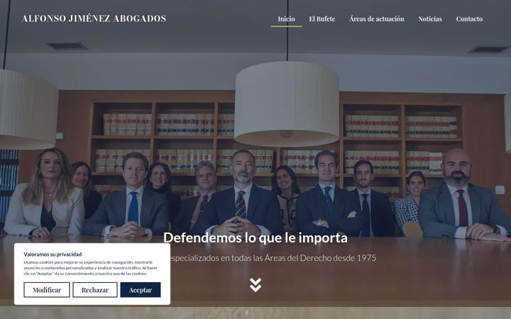 Skærmbillede af ajimenezabogados.es