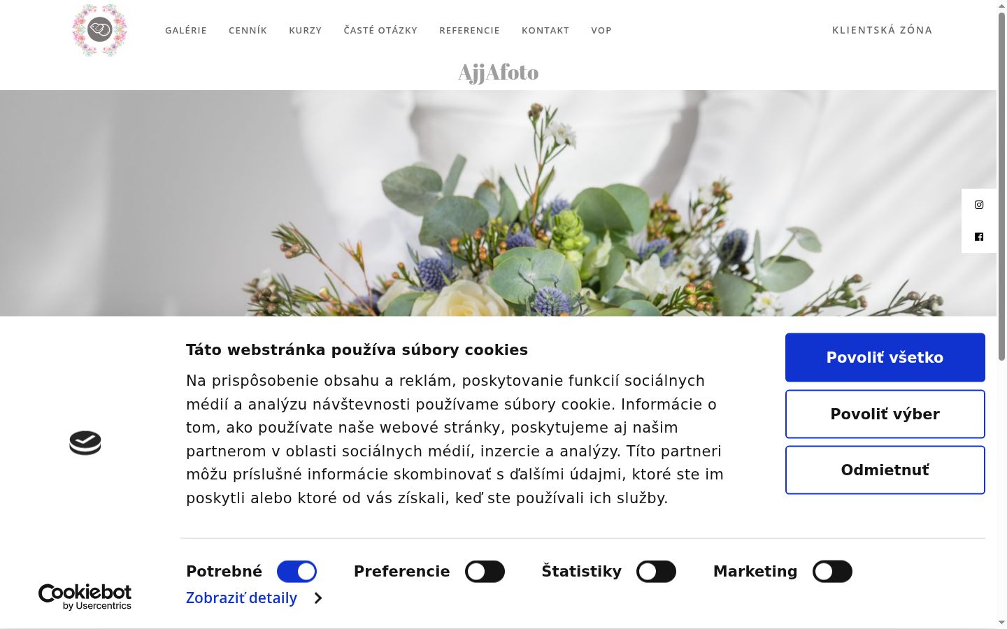 Skærmbillede af samtykkebanneret, som det blev vist før nogen interaktion