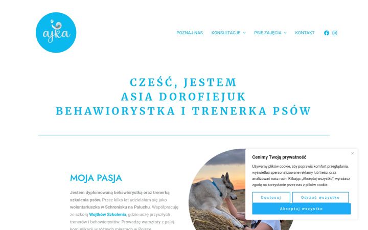Screenshot of ajkabehawiorystka.pl