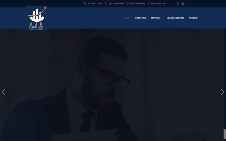 Skærmbillede af ajkcontabilidade.com.br