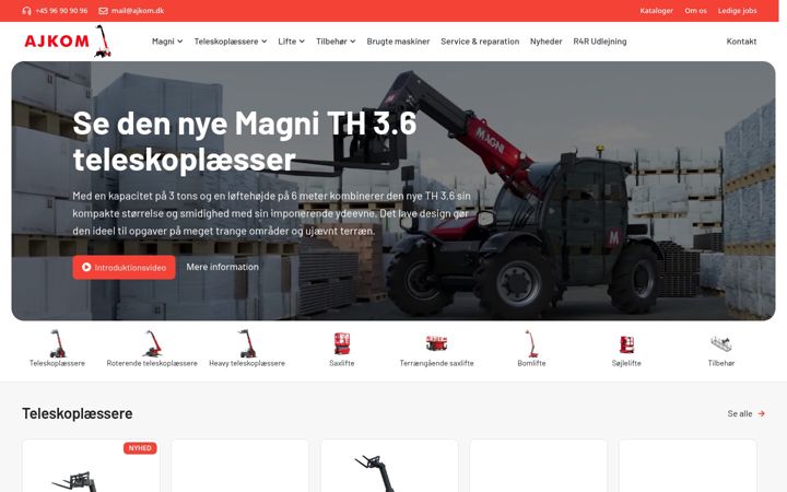Screenshot di ajkom.dk
