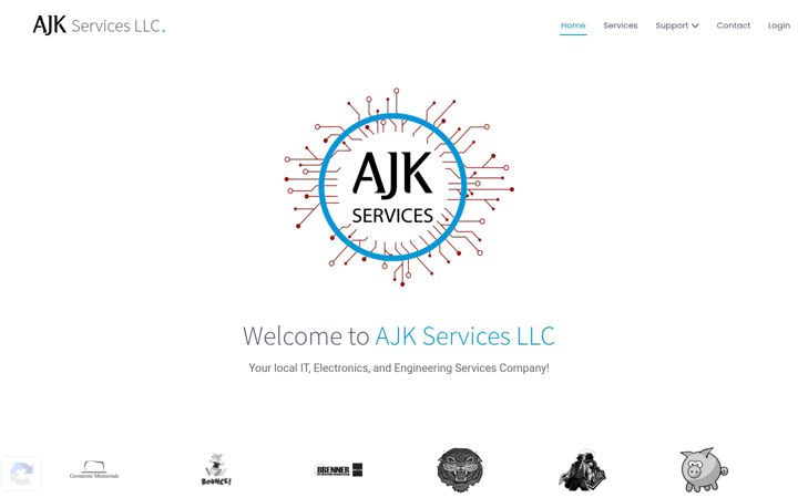 Screenshot of ajkservices.com