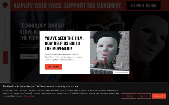 Screenshot of ajl.org