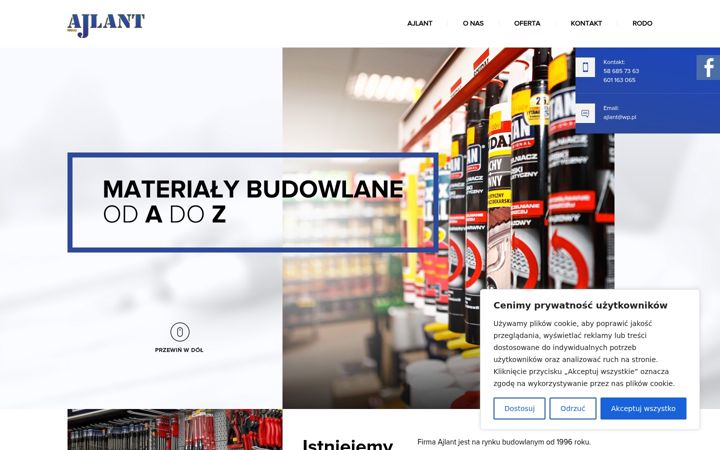 Screenshot of ajlant.pl