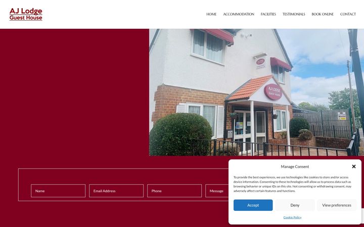 Screenshot of ajlodge.co.uk