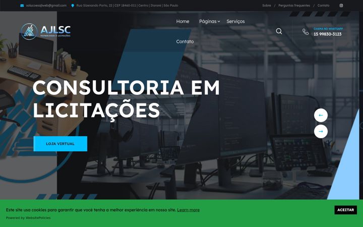 Screenshot of ajlsc.com.br