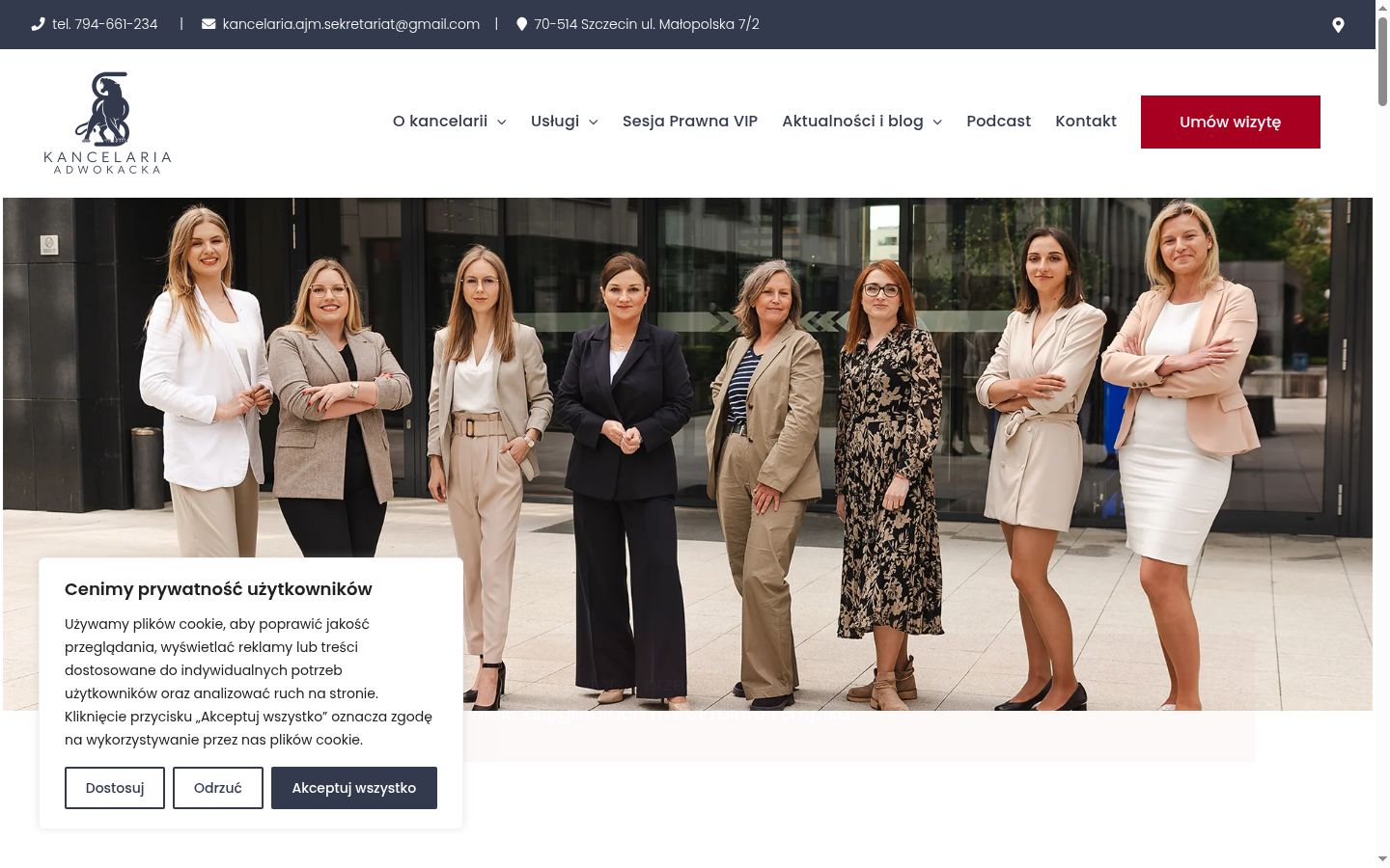 Screenshot des Einwilligungsbanners vor jeglicher Interaktion