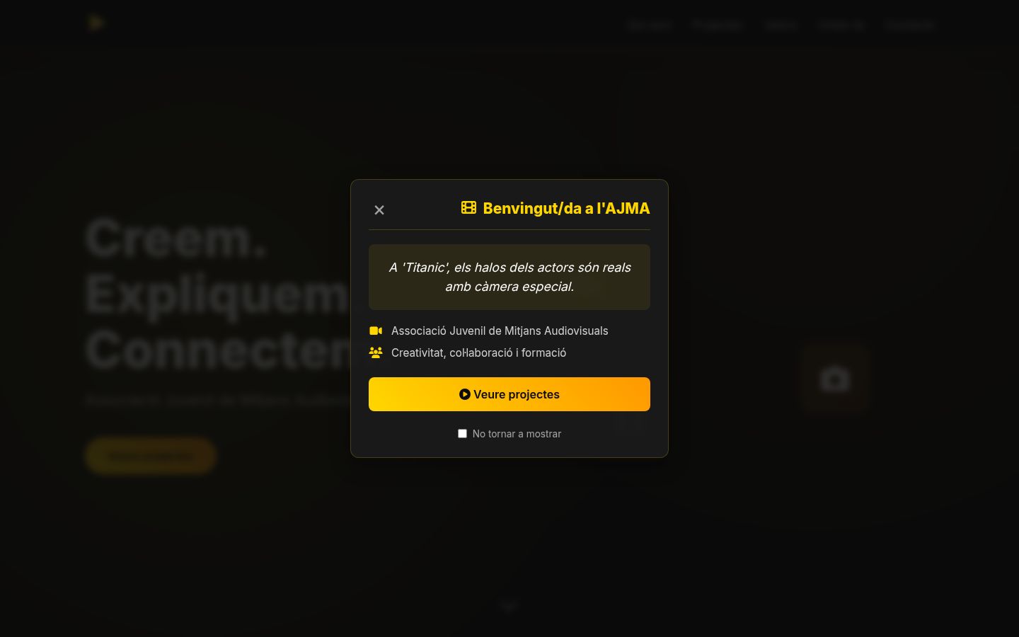 Screenshot tal-banner tal-kunsens muri qabel kwalunkwe interazzjoni