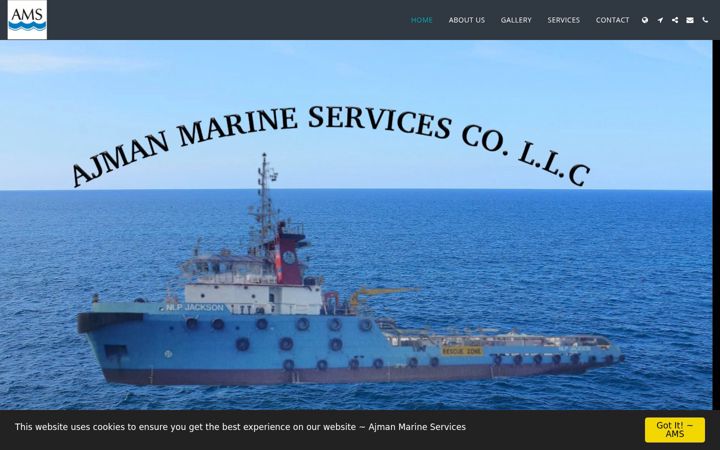 Screenshot of ajmanmarine.org