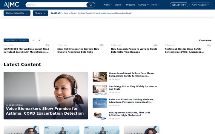 Captura de pantalla de ajmc.com