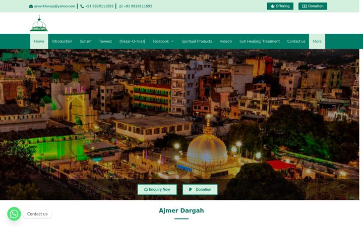 Captura de pantalla de ajmergharibnawaz.com