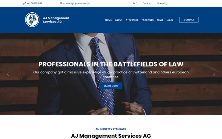 Screenshot of ajmsuisse.com