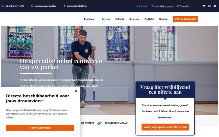 Snímek obrazovky ajmvanhoudt.nl