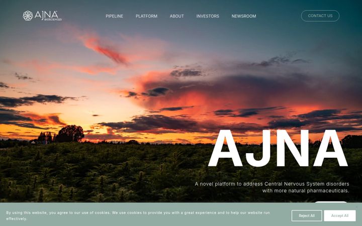 Captura de pantalla de ajnabiosciences.com