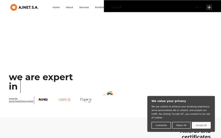 Zrzut ekranu ajnet.co.uk
