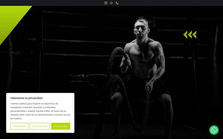 Captura de pantalla de ajnutricionsport.com