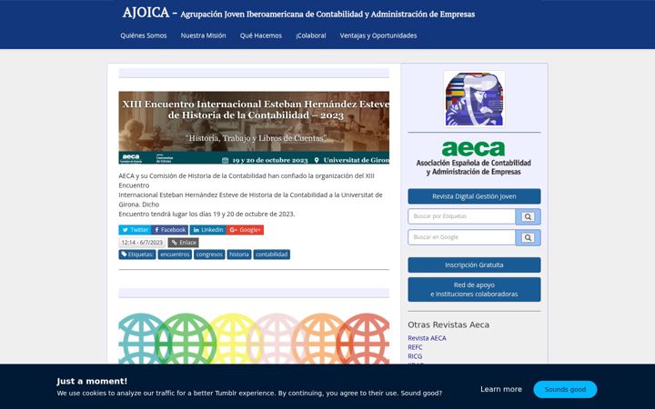 Screenshot of ajoica.org