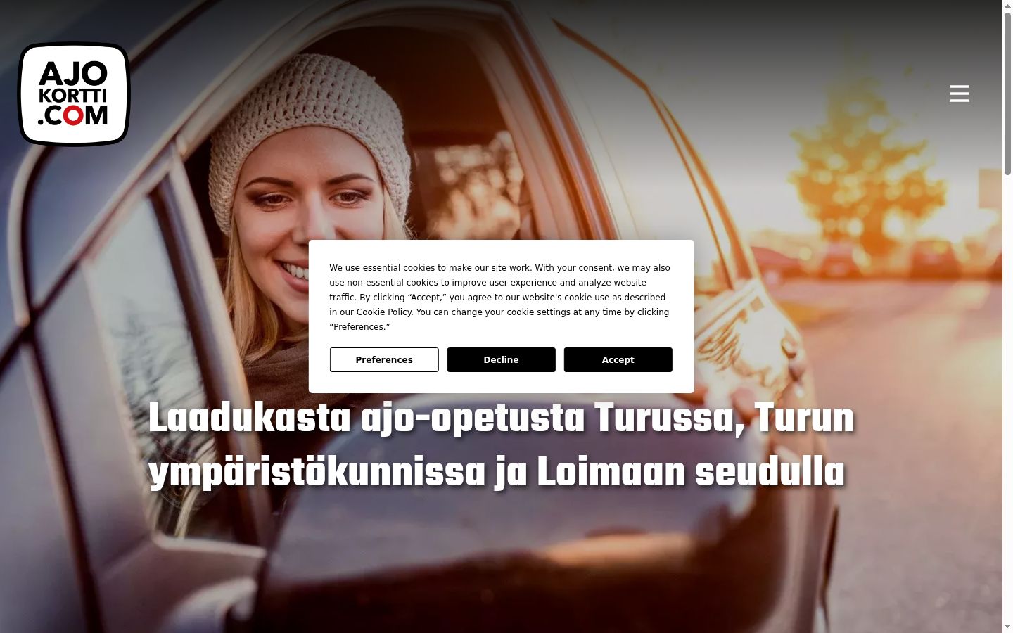 Snímek obrazovky baneru souhlasu zobrazeného před jakoukoli interakcí