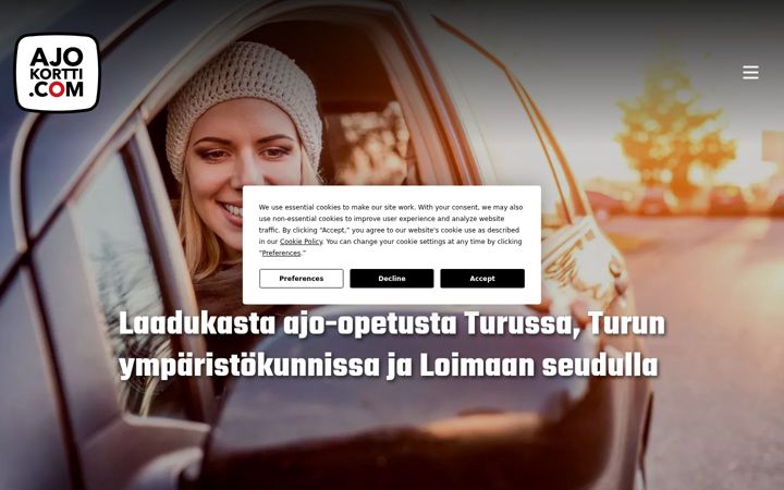 Screenshot of ajokortti.com