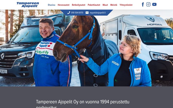 Screenshot of ajopelit.fi