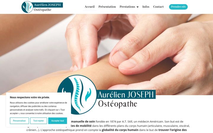 Screenshot of ajoseph-osteo.fr