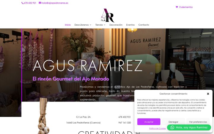 Screenshot of ajospedroneras.es