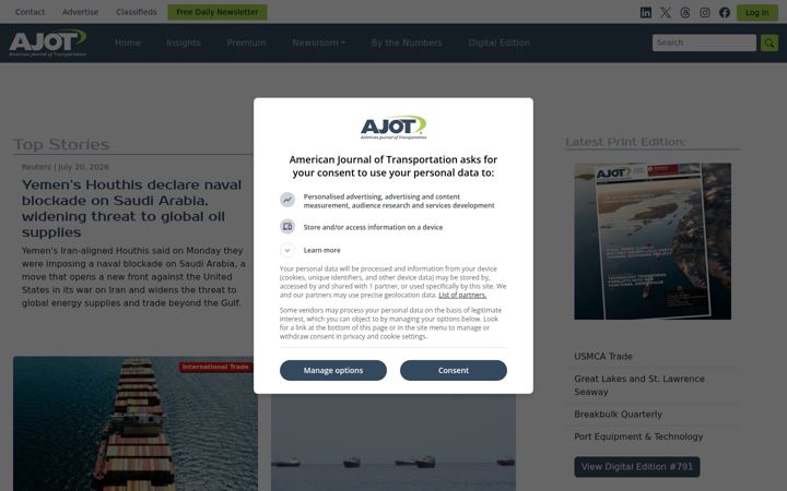 Screenshot of ajot.com