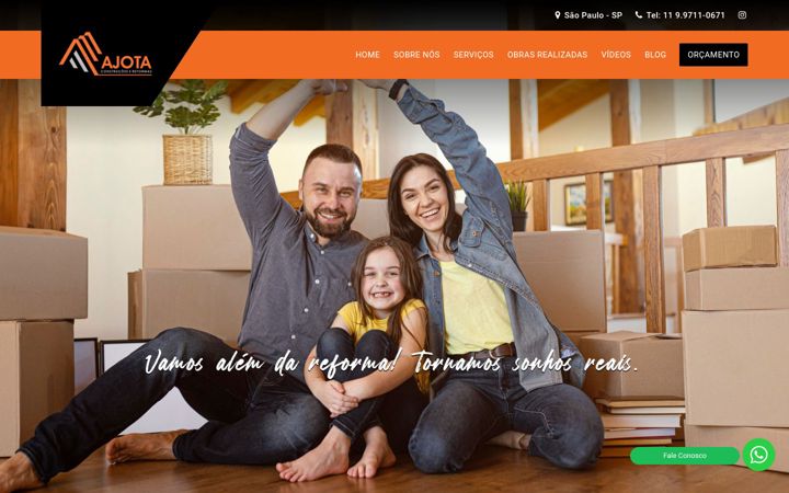Screenshot of ajotareformas.com.br