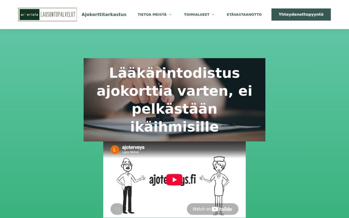 Ekrānuzņēmums no ajoterveys.fi