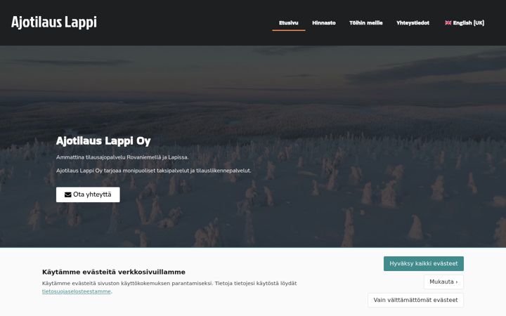 Screenshot of ajotilaus.fi