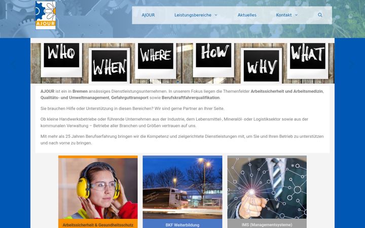 Screenshot of ajour-project.de