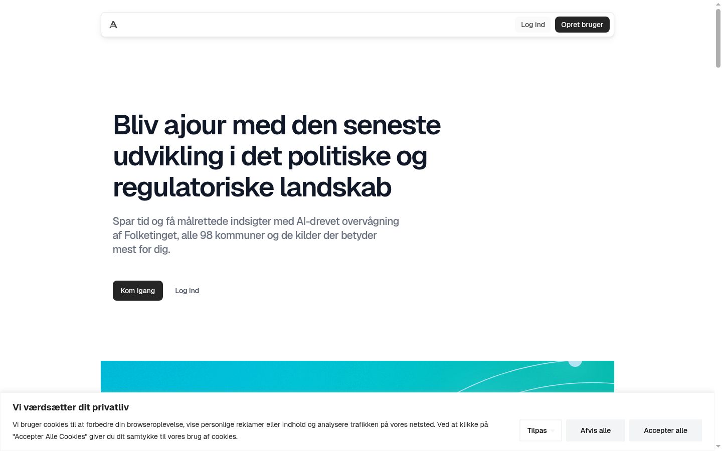 Zrzut ekranu banera zgody wyświetlanego przed jakąkolwiek interakcją