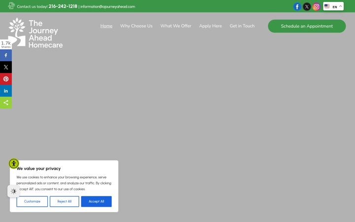 Screenshot of ajourneyahead.com