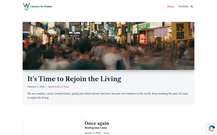 Screenshot of ajourneyforwisdom.com