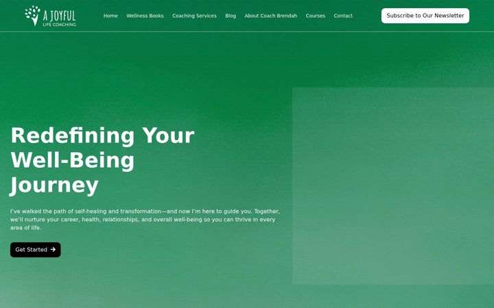Screenshot of ajoyfullifecoaching.com