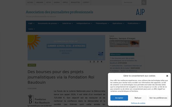 Skärmbild av ajp.be