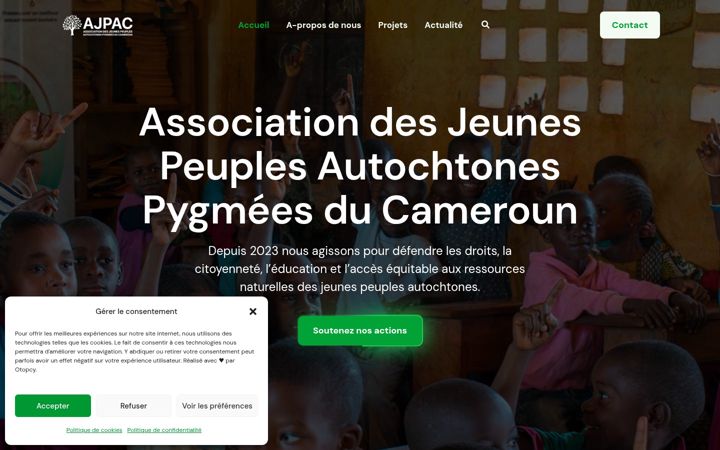 Screenshot of ajpac.org