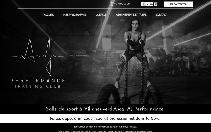 Screenshot di ajperformancetrainingclub.fr