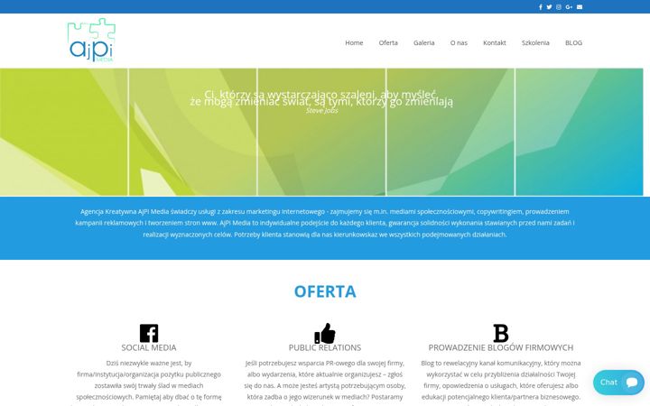 Screenshot of ajpimedia.pl