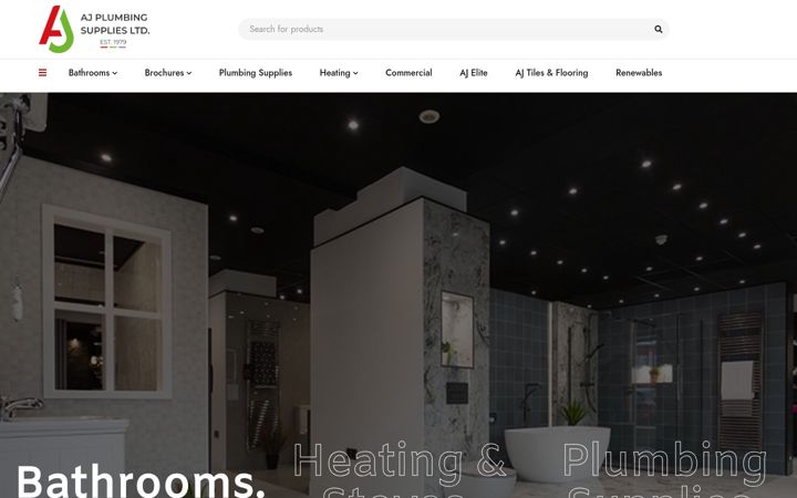 Screenshot of ajplumbing.co.uk