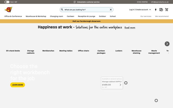 Screenshot of ajproducts.co.uk